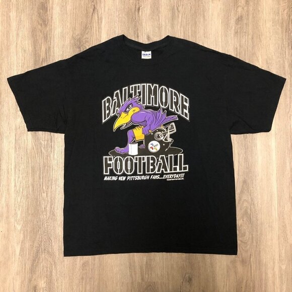 Vintage Other - Baltimore Ravens Football Short Sleeve Black T Shirt Size XL NFL Y2K 2011 Funny